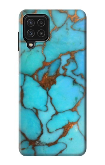 W2685 Aqua Turquoise Gemstone Graphic Printed Case Cover Custodia e Flip Case per Samsung Galaxy A22 4G