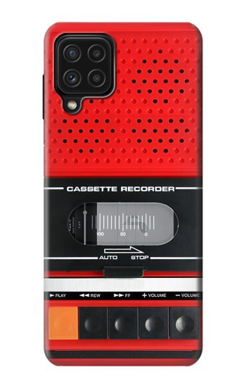 W3204 Red Cassette Recorder Graphic Case Cover Custodia e Flip Case per Samsung Galaxy A22 4G