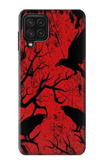 W3325 Crow Black Blood Tree Case Cover Custodia e Flip Case per Samsung Galaxy A22 4G