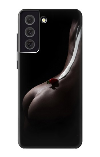 W0546 Sexy Cream Strawberry Case Cover Custodia e Flip Case per Samsung Galaxy S21 FE 5G