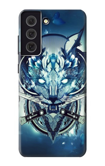 W1135 Wolf with knives Rock Case Cover Custodia e Flip Case per Samsung Galaxy S21 FE 5G