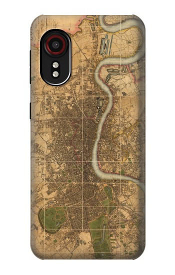 W3230 Vintage Map of London Case Cover Custodia e Flip Case per Samsung Galaxy Xcover 5