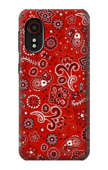 W3354 Red Classic Bandana Case Cover Custodia e Flip Case per Samsung Galaxy Xcover 5