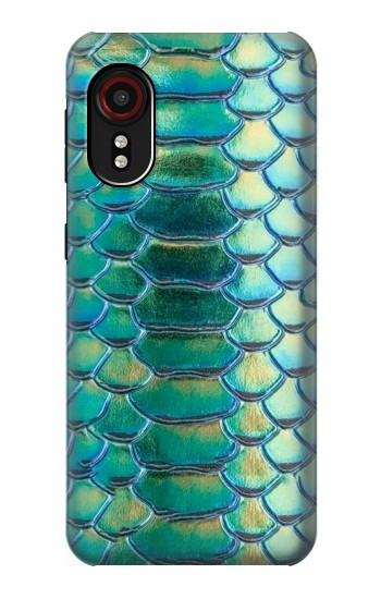 W3414 Green Snake Scale Graphic Print Case Cover Custodia e Flip Case per Samsung Galaxy Xcover 5