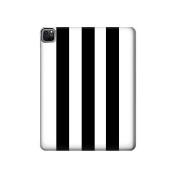 W2297 Black and White Vertical Stripes Tablet Case Cover Custodia per iPad Pro 12.9 (2022, 2021, 2020, 2018), iPad Air 13 (2025, 2024)