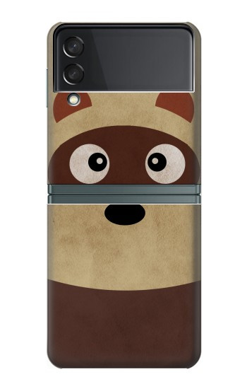 W2825 Cute Cartoon Raccoon Hard Case For Samsung Galaxy Z Flip 3 5G