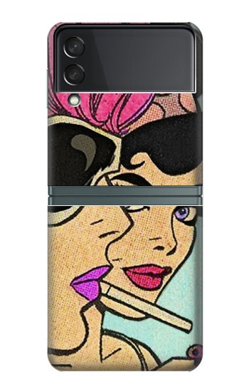W3171 Girls Pop Art Hard Case For Samsung Galaxy Z Flip 3 5G