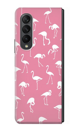 W2858 Pink Flamingo Pattern Hard Case For Samsung Galaxy Z Fold 3 5G