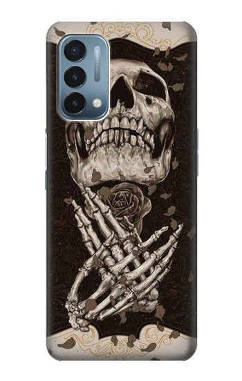 W1676 Skull Rose Case Cover Custodia e Flip Case per OnePlus Nord N200 5G