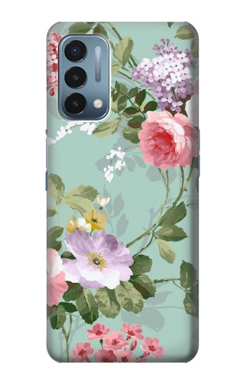 W2178 Flower Floral Art Painting Case Cover Custodia e Flip Case per OnePlus Nord N200 5G