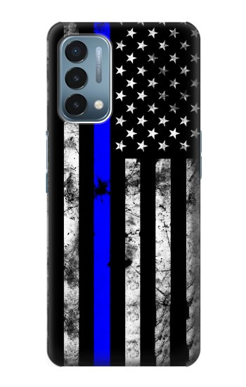 W3244 Thin Blue Line USA Case Cover Custodia e Flip Case per OnePlus Nord N200 5G