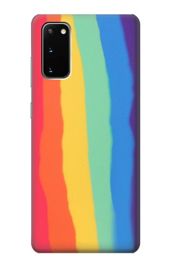 W3799 Cute Vertical Watercolor Rainbow Case Cover Custodia e Flip Case per Samsung Galaxy S20