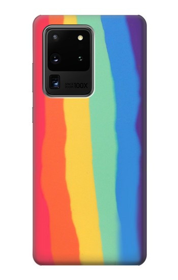 W3799 Cute Vertical Watercolor Rainbow Case Cover Custodia e Flip Case per Samsung Galaxy S20 Ultra