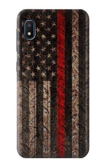 W3804 Fire Fighter Metal Red Line Flag Graphic Case Cover Custodia e Flip Case per Samsung Galaxy A10e