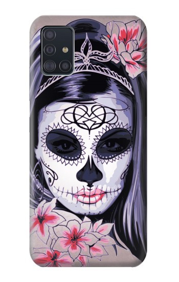 W3821 Sugar Skull Steam Punk Girl Gothic Case Cover Custodia e Flip Case per Samsung Galaxy A51 5G