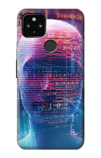 W3800 Digital Human Face Case Cover Custodia e Flip Case per Google Pixel 4a 5G