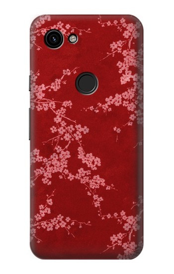 W3817 Red Floral Cherry blossom Pattern Case Cover Custodia e Flip Case per Google Pixel 3a