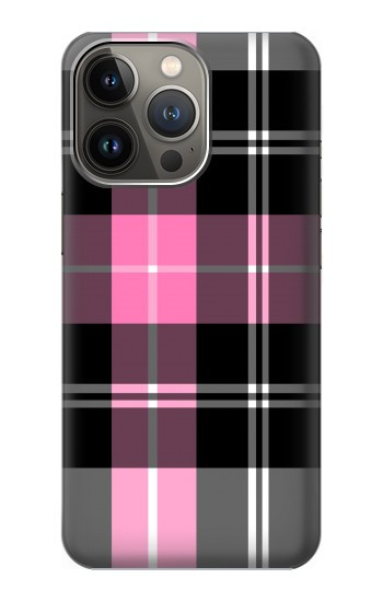 W3091 Pink Plaid Pattern Case Cover Custodia e Flip Case per iPhone 13 Pro Max