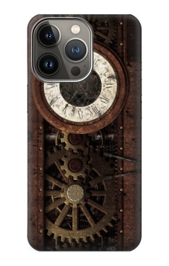 W3221 Steampunk Clock Gears Case Cover Custodia e Flip Case per iPhone 13 Pro Max