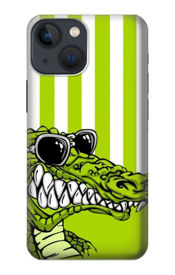 W2323 Funny Green Alligator Crocodile Case Cover Custodia e Flip Case per iPhone 13