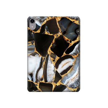 W3419 Gold Marble Graphic Print Tablet Case Cover Custodia per iPad mini 6 7, iPad mini (2021,2024)
