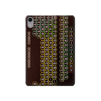 W3544 Neon Honeycomb Periodic Table Tablet Case Cover Custodia per iPad mini 6 7, iPad mini (2021,2024)