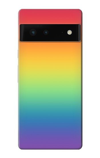 W3698 LGBT Gradient Pride Flag Case Cover Custodia e Flip Case per Google Pixel 6
