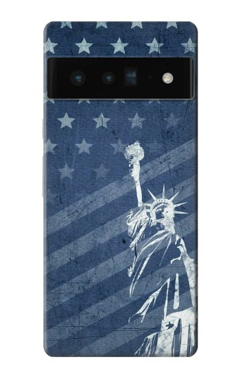 W3450 US Flag Liberty Statue Case Cover Custodia e Flip Case per Google Pixel 6 Pro