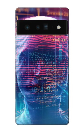 W3800 Digital Human Face Case Cover Custodia e Flip Case per Google Pixel 6 Pro