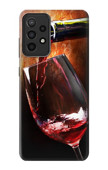 W2396 Red Wine Bottle And Glass Case Cover Custodia e Flip Case per Samsung Galaxy A52s 5G