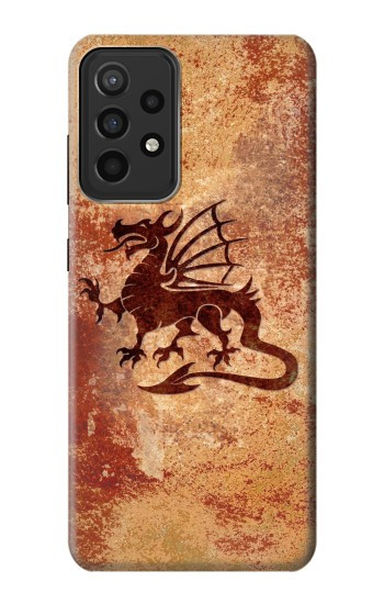 W2485 Dragon Metal Texture Graphic Printed Case Cover Custodia e Flip Case per Samsung Galaxy A52s 5G