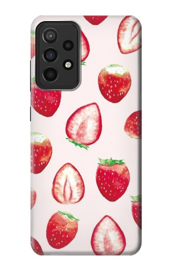 W3481 Strawberry Case Cover Custodia e Flip Case per Samsung Galaxy A52s 5G