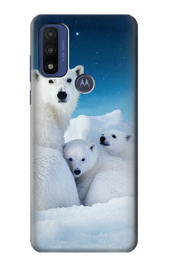 W0285 Polar Bear Family Arctic Case Cover Custodia e Flip Case per Motorola G Pure