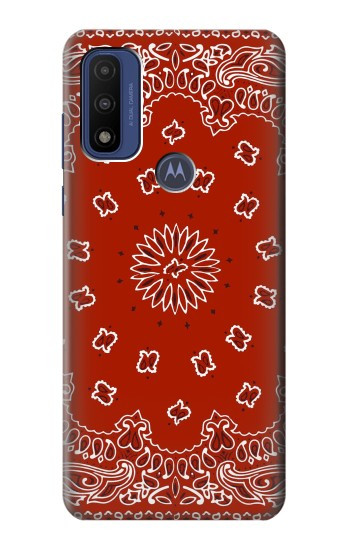 W3355 Bandana Red Pattern Case Cover Custodia e Flip Case per Motorola G Pure