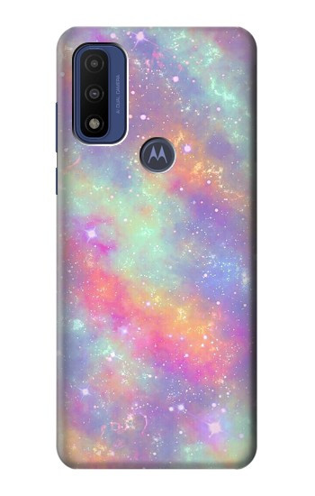 W3706 Pastel Rainbow Galaxy Pink Sky Case Cover Custodia e Flip Case per Motorola G Pure