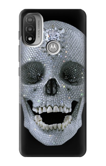 W1286 Diamond Skull Case Cover Custodia e Flip Case per Motorola Moto E20,E30,E40