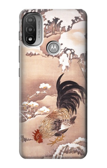 W1332 Ito Jakuchu Rooster Case Cover Custodia e Flip Case per Motorola Moto E20,E30,E40