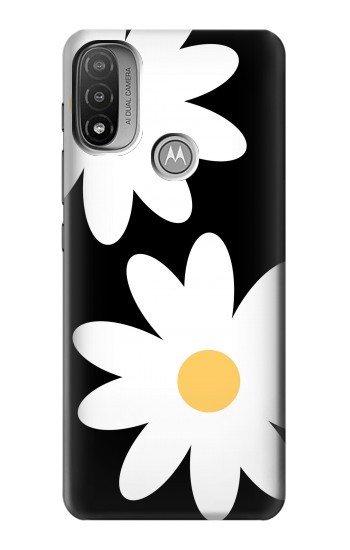W2315 Daisy White Flowers Case Cover Custodia e Flip Case per Motorola Moto E20,E30,E40
