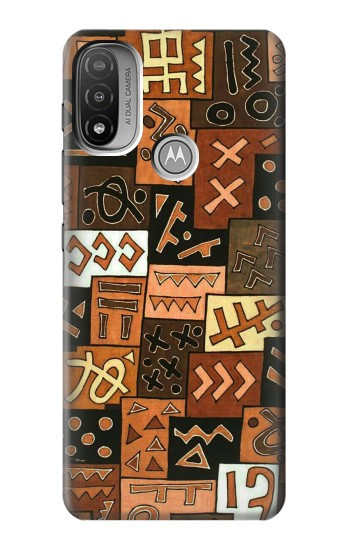 W3460 Mali Art Pattern Case Cover Custodia e Flip Case per Motorola Moto E20,E30,E40
