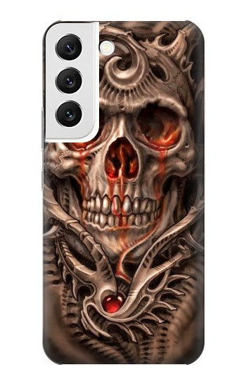 W1675 Skull Blood Tattoo Case Cover Custodia e Flip Case per Samsung Galaxy S22