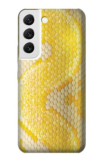 W2713 Yellow Snake Skin Graphic Printed Case Cover Custodia e Flip Case per Samsung Galaxy S22
