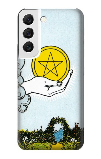 W3722 Tarot Card Ace of Pentacles Coins Case Cover Custodia e Flip Case per Samsung Galaxy S22
