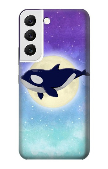 W3807 Killer Whale Orca Moon Pastel Fantasy Case Cover Custodia e Flip Case per Samsung Galaxy S22