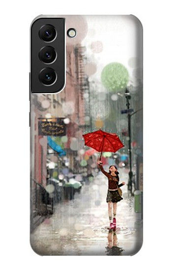W0108 Girl in The Rain Case Cover Custodia e Flip Case per Samsung Galaxy S22 Plus