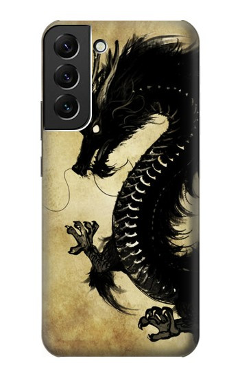 W1482 Black Dragon Painting Case Cover Custodia e Flip Case per Samsung Galaxy S22 Plus