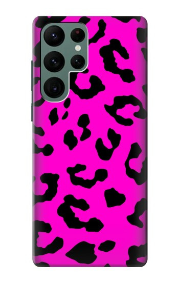 W1850 Pink Leopard Pattern Case Cover Custodia e Flip Case per Samsung Galaxy S22 Ultra