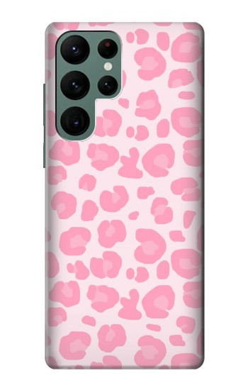 W2213 Pink Leopard Pattern Case Cover Custodia e Flip Case per Samsung Galaxy S22 Ultra