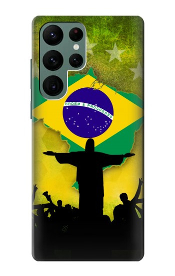 W2981 Brazil Football Soccer Case Cover Custodia e Flip Case per Samsung Galaxy S22 Ultra