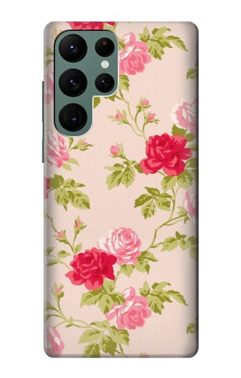 W3037 Pretty Rose Cottage Flora Case Cover Custodia e Flip Case per Samsung Galaxy S22 Ultra