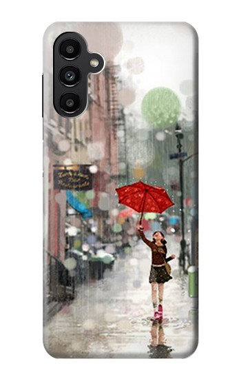 W0108 Girl in The Rain Case Cover Custodia e Flip Case per Samsung Galaxy A13 5G
